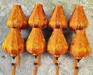 Premium Handmade Silk Lanterns Vietnam Bamboo <b>Frame</b> Silk Lanterns Decorative Silk Lanterns For Resort Decor - Product Image 3