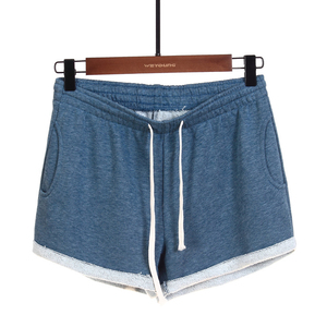 Shorts Deportivos para Mujer con Dobladillo sin Rematar, Cintura con Cordón Ajustable y Bolsillos, Corte Casual, Talle Medio, Estilo Regular, Color Sólido, Tela Transpirable - Product Image 6