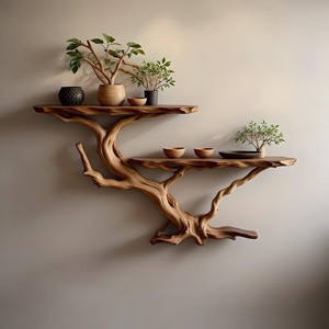 Handcrafted Driftwood <b>Wall</b> Shelf - Rustic Wooden <b>Wall</b> <b>Decor</b> - Wholesale - Product Image 2