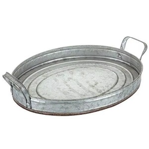 Elegante bandeja de metal galvanizado que hace de la recepción de invitados una experiencia sin esfuerzo y con un estilo excepcional, increíblemente elaborada por ARTISTIQUE. - Product Image 3