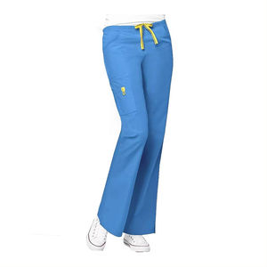 GLOWING NEON INDUSTRY Women's Doctor Scrub <b>Top</b> Set V-Neck Short Sleeve Rayon Woven Seamless Fusing Hospital Uniform OEM Service - Product Image 3
