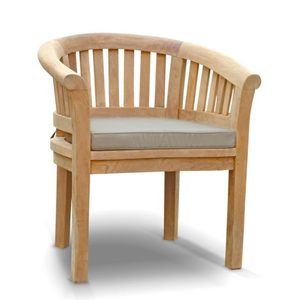 Silla de comedor curva de teca para casa, apartamento, jardín y muebles de comedor. Sillas de jardín de madera EN VENTA. - Product Image 1