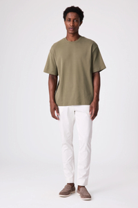 OEM High Quality Oversized Boxy T-Shirt - Heavyweight Cotton, Black/<b>White</b>, Men's Blank <b>Tee</b> - Product Image 2