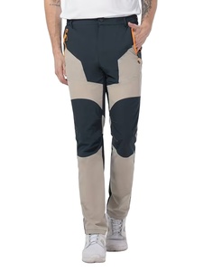 Pantalones Deportivos Ligeros para Hombre, Cintura Elástica, Corte Ajustado, Bloques de Color y Bolsillos con Cremallera, Mezcla de Nailon, para Senderismo, Camping y Deportes - Product Image 4