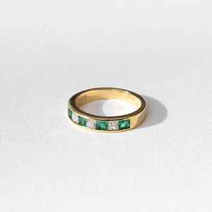 Anillo de Eternidad Clásico con Corte Princesa, Diamante Cultivado en Laboratorio, Certificado IGI, Chapado en Oro de 9k, para Mujer - Product Image 2