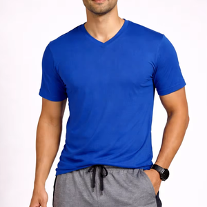 Camiseta formal de cuello redondo para hombre hecha de 95% algodón - 5% tela de spandex, suave y transpirable. - Product Image 1