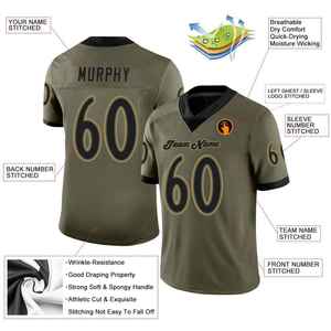 Jersey de Fútbol Americano Personalizado para Mujer, Cuello en V, Malla Sublimada, Transpirable, Ajustado, Manga Corta, Uniforme de Equipo, Verde Oliva - Product Image 6