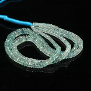 AAA Azul Aguamarina facetada 4-7mm cuentas con forma de neumático 16 pulgadas piedras preciosas naturales para la fabricación de joyas - Product Image 4