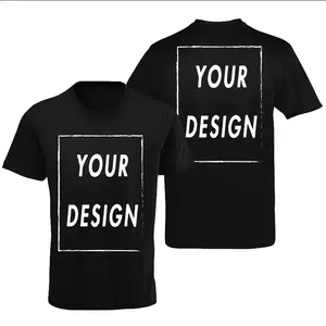 T-shirt personnalisé avec impression avant et arrière, votre propre logo, texte, photo, cadeaux personnalisés de qualité supérieure pour homme, taille européenne, 100% coton - Product Image 1