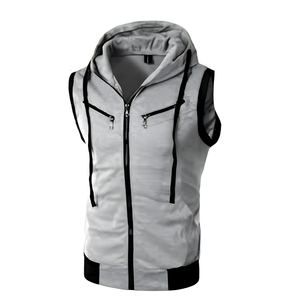 Gilet zippé intégral, quart de zip, fermeture éclair frontale, pour hommes et femmes, grandes tailles, avec poches, à capuche, en Spandex/Polyester, vêtement d'extérieur pour l'hiver - Product Image 3