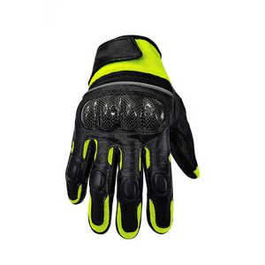 Gants de moto en cuir premium, qualité supérieure, protection des phalanges en carbone noir Parrot, gants de course sur circuit - Product Image 6