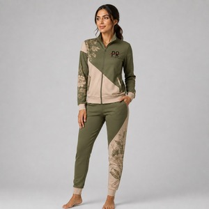 Wholesale New Arrival Top Supplier Lightweight Women's Casual Solid Tracksuits 2 Piece <b>Set</b> with Zipper Fleece Breathable - Product Image 3