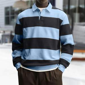 Chemise de rugby pour homme la plus vendue, 100 % coton, qualité supérieure, manches longues, séchage rapide, design personnalisé, étiquettes logo multicolores - Product Image 3