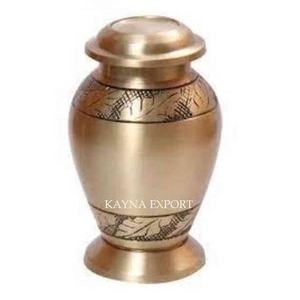 Urna de Metal Hecha a Mano, Hermosa Urna de Latón para Recuerdos, Diseño con Grabado de Hoja para Uso Funerario de Adultos a Precios Accesibles - Product Image 5