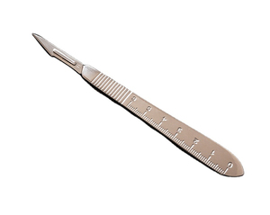 Poignée de couteau chirurgical dentaire pour implants DENTRIC IMPLANTS n° 3 Scalpels gradués en acier, instrument manuel pour implants buccaux hospitaliers - Product Image 2