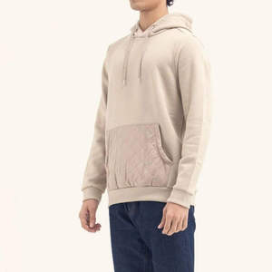 Custom Oversized Fleece Hoodie Men <b>Quilted</b> Pocket Pullover Streetwear Plain Heavyweight <b>Sweatshirt</b> Wholesale - Product Image 3