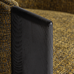 Sillón Minimalista Moderno, Tapizado en Teca Sólida, Silueta Curva Elegante, Cojín Suave, Mueble para Sala de Estar - Product Image 5