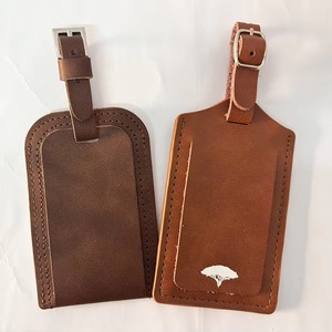 Artisan Full Grain Leather <b>Suitcase</b> <b>Labels</b> Premium Quality Real Leather Travel Tags for Luxury Brands LTG-0312 - Product Image 2