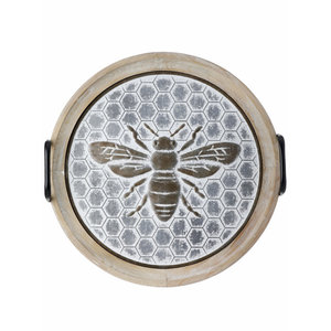 ถาดเสิร์ฟไม้ทรงกลมสไตล์อาร์ตเดโคแบบขายส่ง พร้อมฟังก์ชั่นเลื่อน ผลิตจากไม้เนื้อแข็ง ตกแต่งด้วยลายไม้ฝัง - Product Image 6