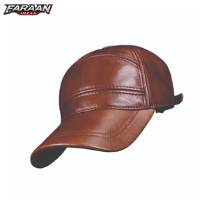 Casquettes de baseball en cuir de vache véritable de qualité supérieure, design personnalisé, prix abordable, vente en gros pour hommes - Product Image 1