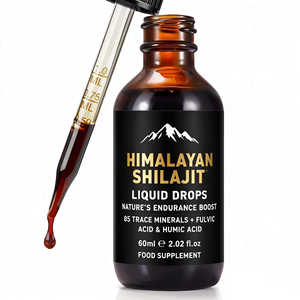 Gouttes liquides de Shilajit de l'Himalaya à marque privée, riches en acide fulvique, 100 % naturel, pour hommes et femmes, pour le soutien immunitaire et énergétique - Product Image 1