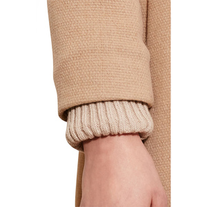 Elegante Abrigo Midi de Lana para Mujer con Cuello Alto y Cierre de Hebilla, Estilo Gabardina, Color Sólido, Cálido para Invierno - Product Image 5