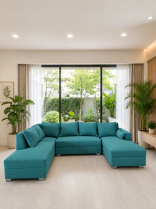Sofá Seccional Moderno en Forma de L Union Tosca con Patas Metálicas y Respaldo Acolchado para Sala de Estar, Villa, Sofá de Gran Tamaño, Fabricante de Sofás - Product Image 3
