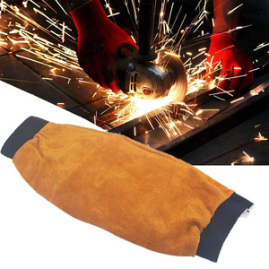 Mangas Protectoras de Cuero Vacuno Resistentes a Altas Temperaturas, Mangas Largas de Seguridad para Soldadura - Product Image 6