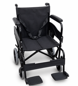 Fauteuil roulant médical pliable avec repose-pieds et accoudoirs – Chaise de transport pour patients pour usage hospitalier et domestique - Product Image 3