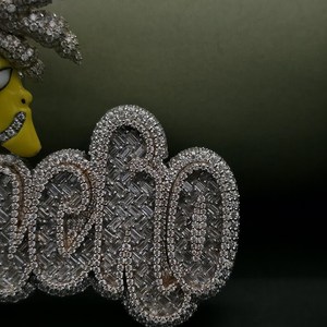 Full Iced Out Custom Name Pendant Hip Hop Cartoon Character Jewelry In 925 <b>Silver</b> VVS Moissanite Diamond - Product Image 3