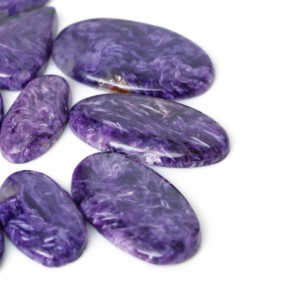 Charoita Natural de Alta Calidad, Gema Suelta con Forma Ovalada Lisa, Cabujón para Joyería, Gemas al por Mayor - Product Image 1
