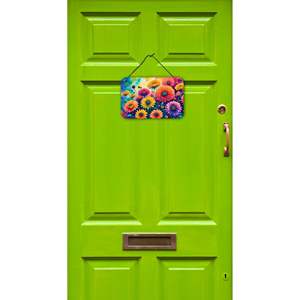 Panneau en métal aluminium multicolore New Chrysanthemums Door Hanging Prints for Kitchen Wall Bar Bathroom-Home Decor 8HX12W - Product Image 2