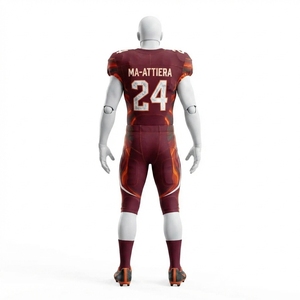 Uniforme de Fútbol Americano Personalizado en Color Marrón Anaranjado, Conjunto de Pantalones y Jersey Acolchados, Ropa Deportiva para Equipos - Product Image 4