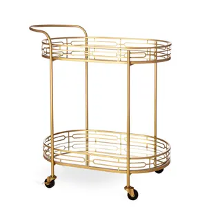 Chariot de service en céramique artisanale de luxe, écologique, pour plantes décoratives, mobilier d'intérieur moderne, chariot à thé roulant haut de gamme, sûr - Product Image 1