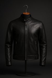Veste en cuir élégante pour homme, couleur personnalisée, 100% cuir, veste en cuir slim personnalisée pour homme - Product Image 6