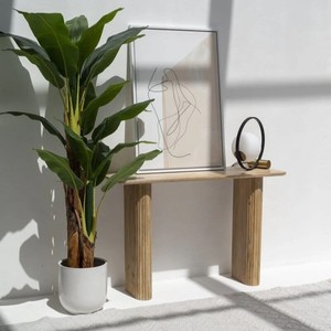 Mesa Consola de Madera de Mango Vandana Sierra Vista, Diseño Moderno y Minimalista con Acentos de Madera Sólida - Product Image 5