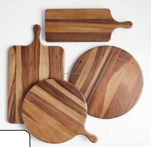 Planches à découper en bois de qualité supérieure, élégantes, faites à la main, décoration de cuisine, planche à découper durable pour légumes, fruits, pain, service rustique - Product Image 5