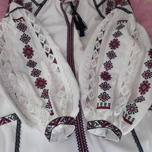 Vestido de mujer ucraniano bordado, corte en A, cintura natural, largo hasta el suelo, rojo, para boda/festival folclórico, 100% algodón, tallas S M L - Product Image 2