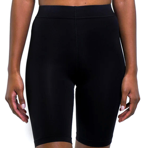 Shorts de yoga confortables à compression pour femmes, taille mi-haute, noirs, vêtements de sport, tissu à séchage rapide, polyester/spandex - Product Image 1