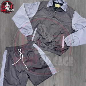 Ensemble veste zippée et short en tissu mémoire, qualité supérieure, respirant, prix de gros, entièrement personnalisable, dernier style, nouveau style - Product Image 5