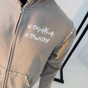 Sudadera con capucha para hombre, estilo urbano, informal, vintage, con lavado ácido, 100% algodón, con cremallera, de alta calidad, oversize, con pedrería personalizada, ecológica - Product Image 4