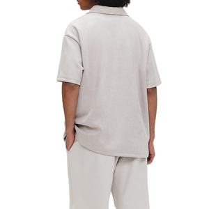 Nouveau Polo 2026 Personnalisé avec Fermeture Éclair Métallique Irrégulière pour Hommes – T-shirt Polo Oversize Décontracté pour Hommes - Product Image 2