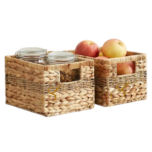 Panier en jacinthe d'eau fait main au Vietnam - Product Image 2