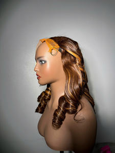 Anhhair วิกผมมนุษย์มีความหนาแน่น250% สูงวิกผมมนุษย์แบบเด้งดึ๋งทำจากเวียดนามไม่มีกาวโปร่งใสขนาดเล็ก - Product Image 4