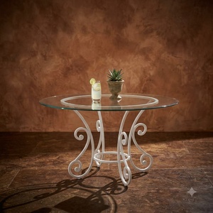 Mesa de Centro de Hierro Forjado Victoriano Europeo de Lujo, Hecha a Mano, para 4 Personas, Personalizada, Resistente a la Intemperie, para Patio - Product Image 3