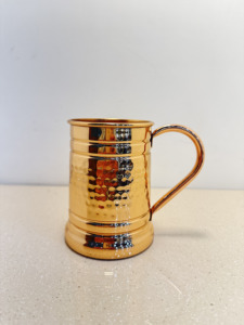 Premium Pure Copper Beer Tankard Mug 16oz Handcrafted Hammered Copper Stein with Handle Wholesale Barware Cocktail <b>Drinkware</b> - Product Image 4
