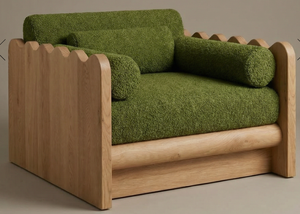 Ensemble de canapés sectionnels modernes en cuir véritable avec coussins rembourrés en mousse, structure en bois et accoudoirs carrés - Pour salons, parcs, villas - Product Image 4