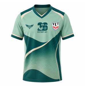 เสื้อฟุตบอลแฟนคลับระบายอากาศได้ดี ปี 2026 แบบซับลิเมชั่น เสื้อเชียร์ทีมฟุตบอล เสื้อยืดฝึกซ้อมทีมแบบสั่งทำ - Product Image 1