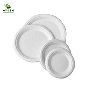 Biodegradable Bagasse Plates & Bowls made of sugarcane <b>pulp</b> suitable for High Volume Partying Events - Product Image 1