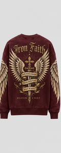 เสื้อสเวตเชิ้ตพิมพ์ลาย Armored Bikers พร้อมกระเป๋าใส่แผ่นเกราะแบบถอดได้ แขนยาว ผ้าโพลีคอตตอนฟลีซ / เฟรนช์เทอร์รี่ - Product Image 6